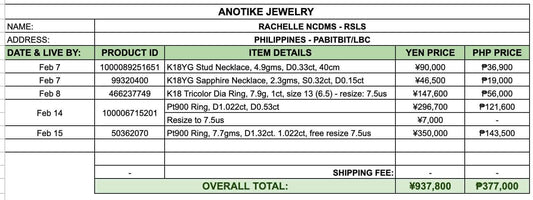RACHELLE NCDMS - RSLS-001