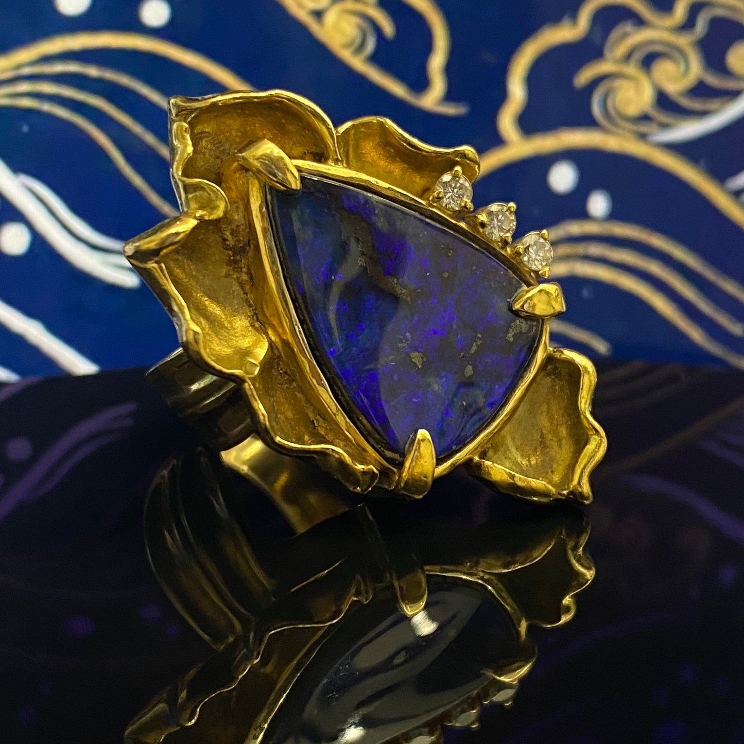 Boulder Opal Ring