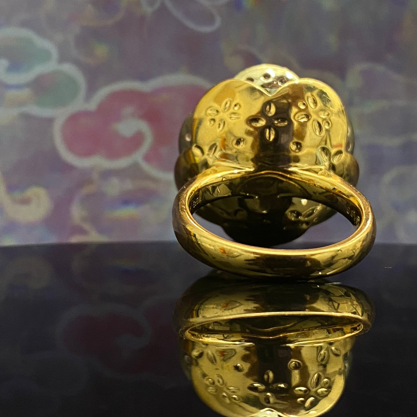 Sakura motif Sapphire Ring