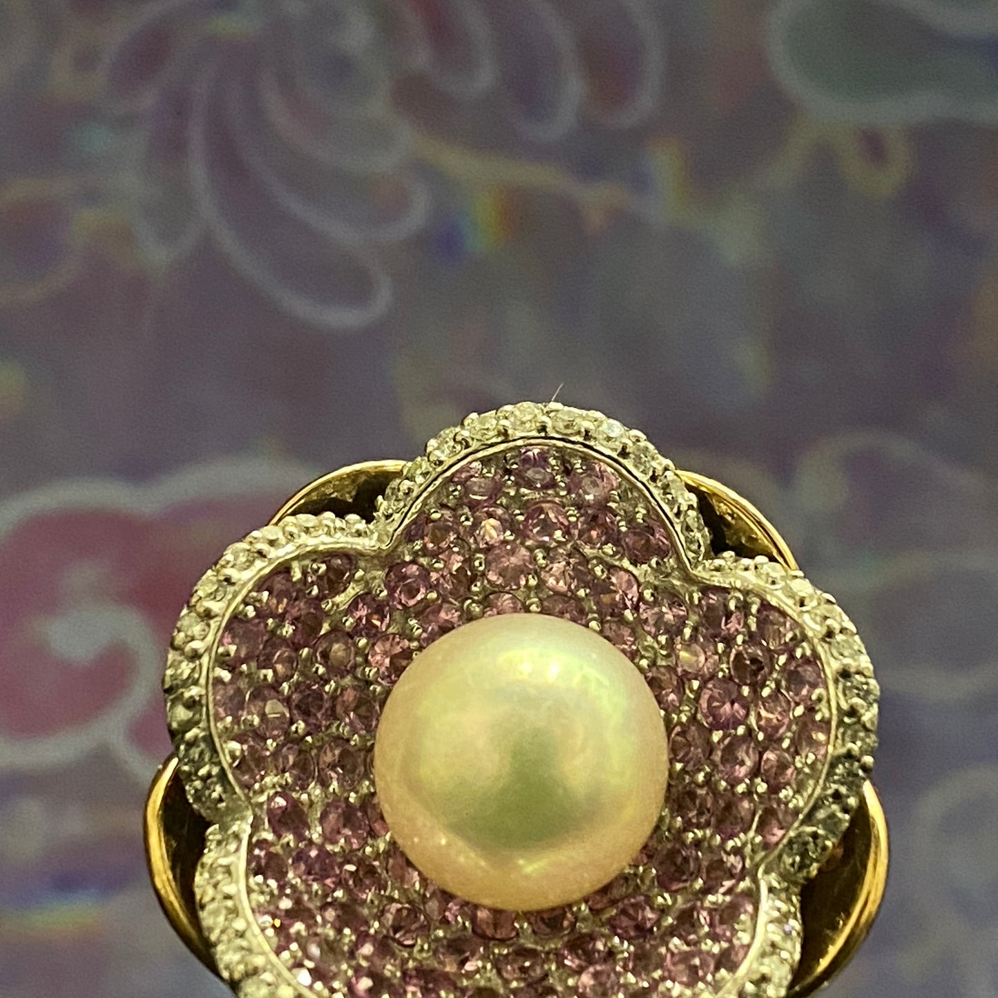 Sakura motif Sapphire Ring