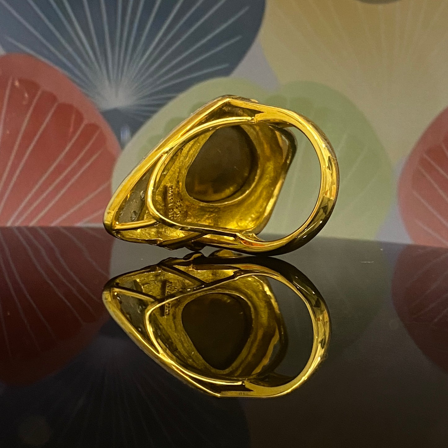 two-tone Opal Diamond Ring