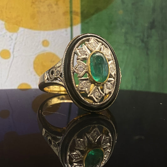 Emerald Diamond Ring
