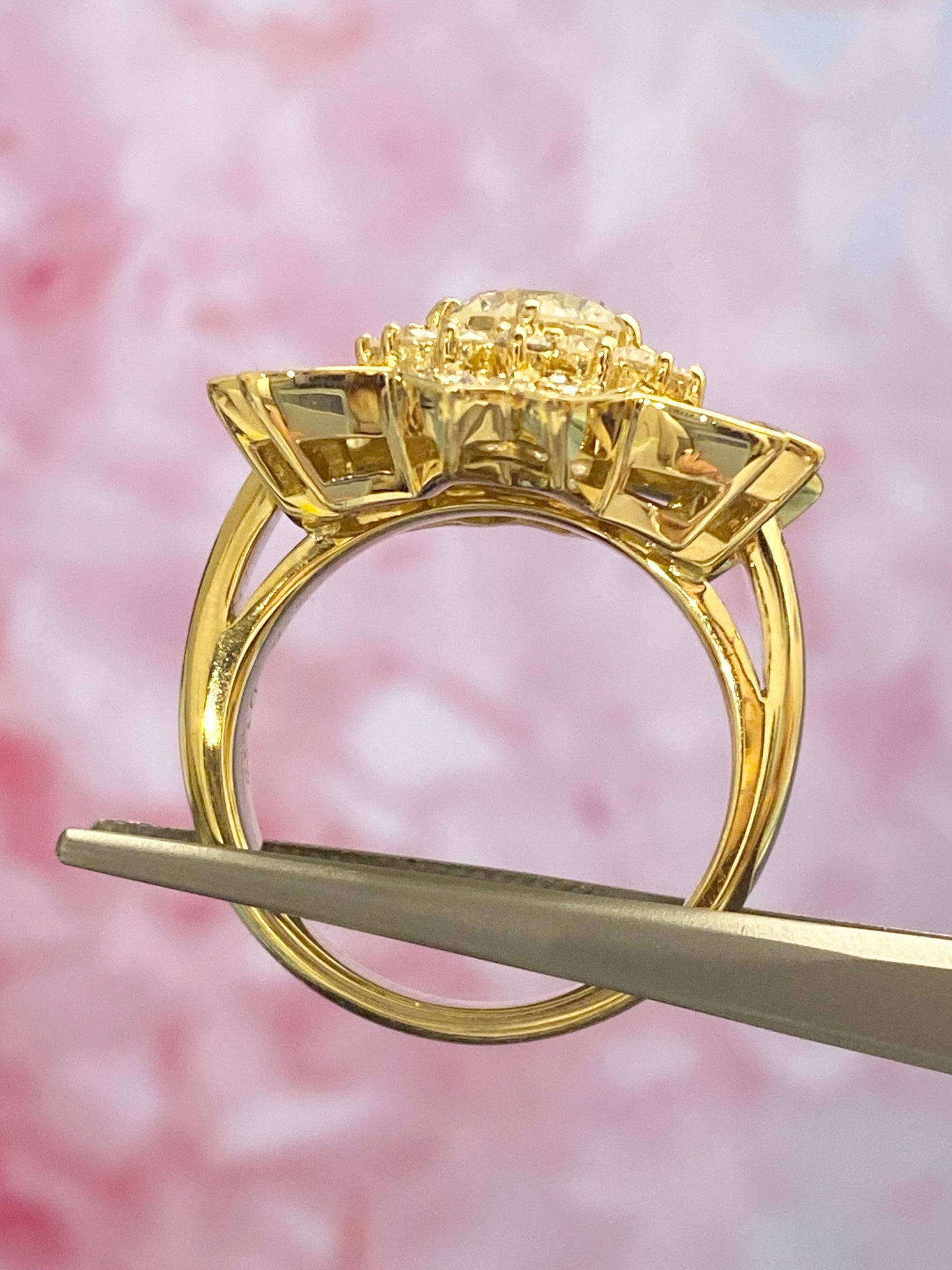 Sakura motif Diamond Ring