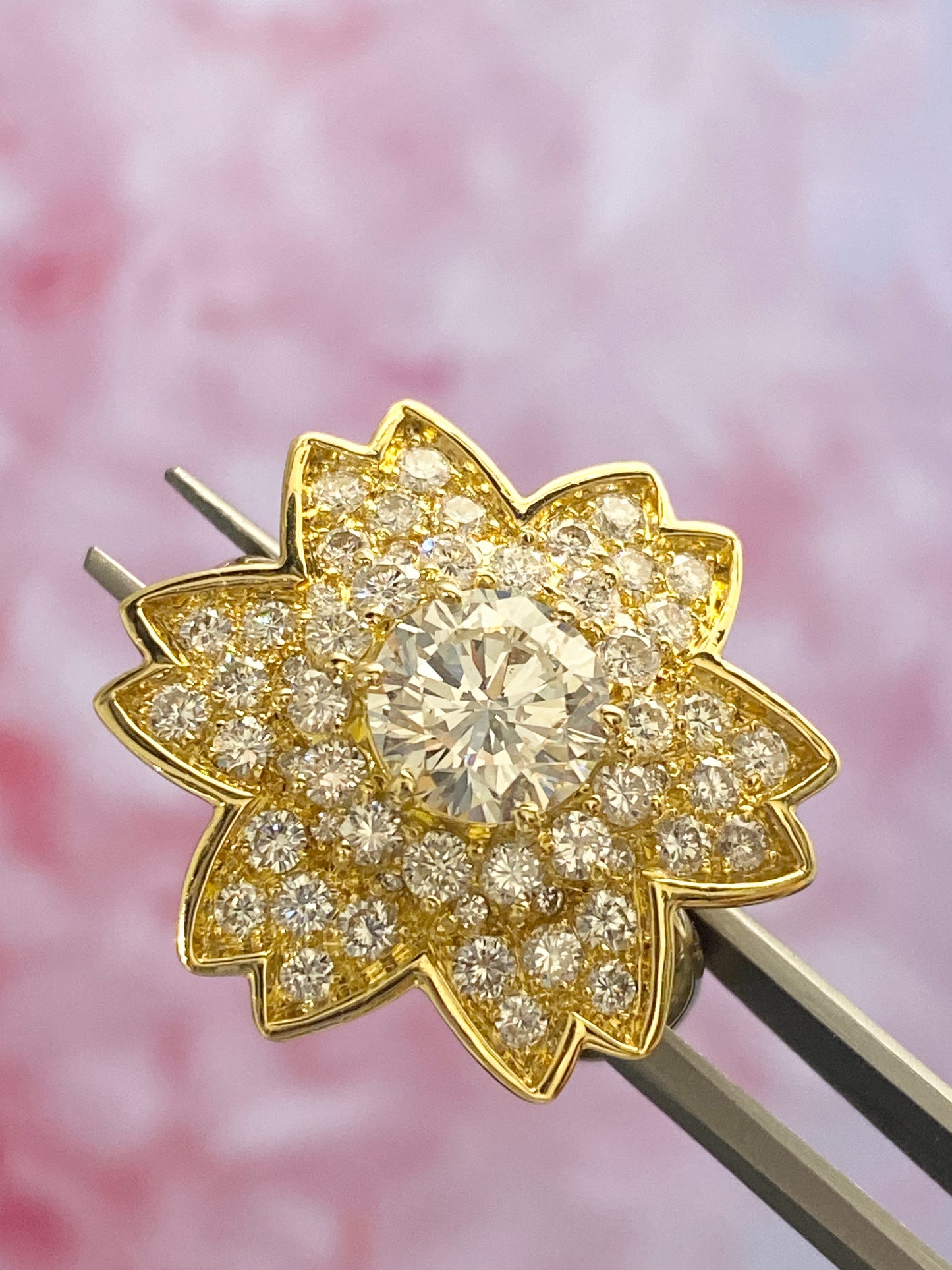 Sakura motif Diamond Ring