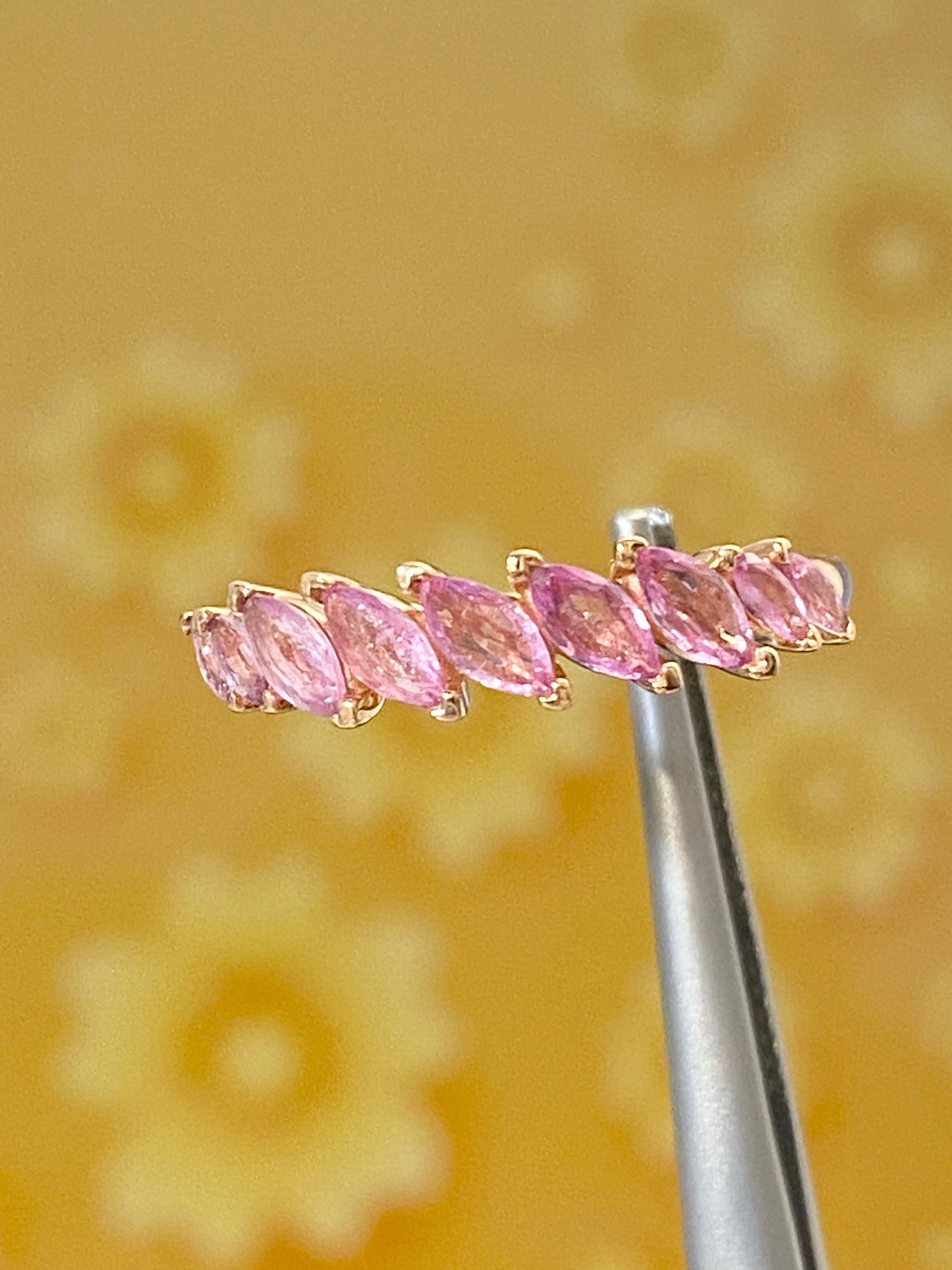 Pink Sapphire Pink Gold Ring