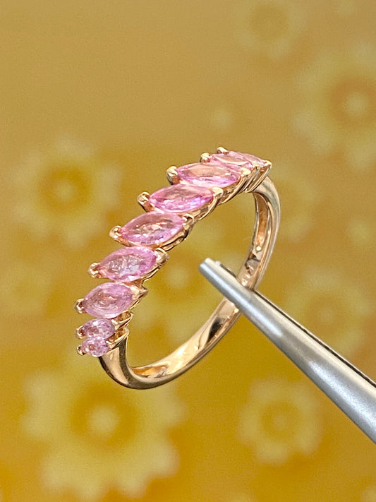 Pink Sapphire Pink Gold Ring