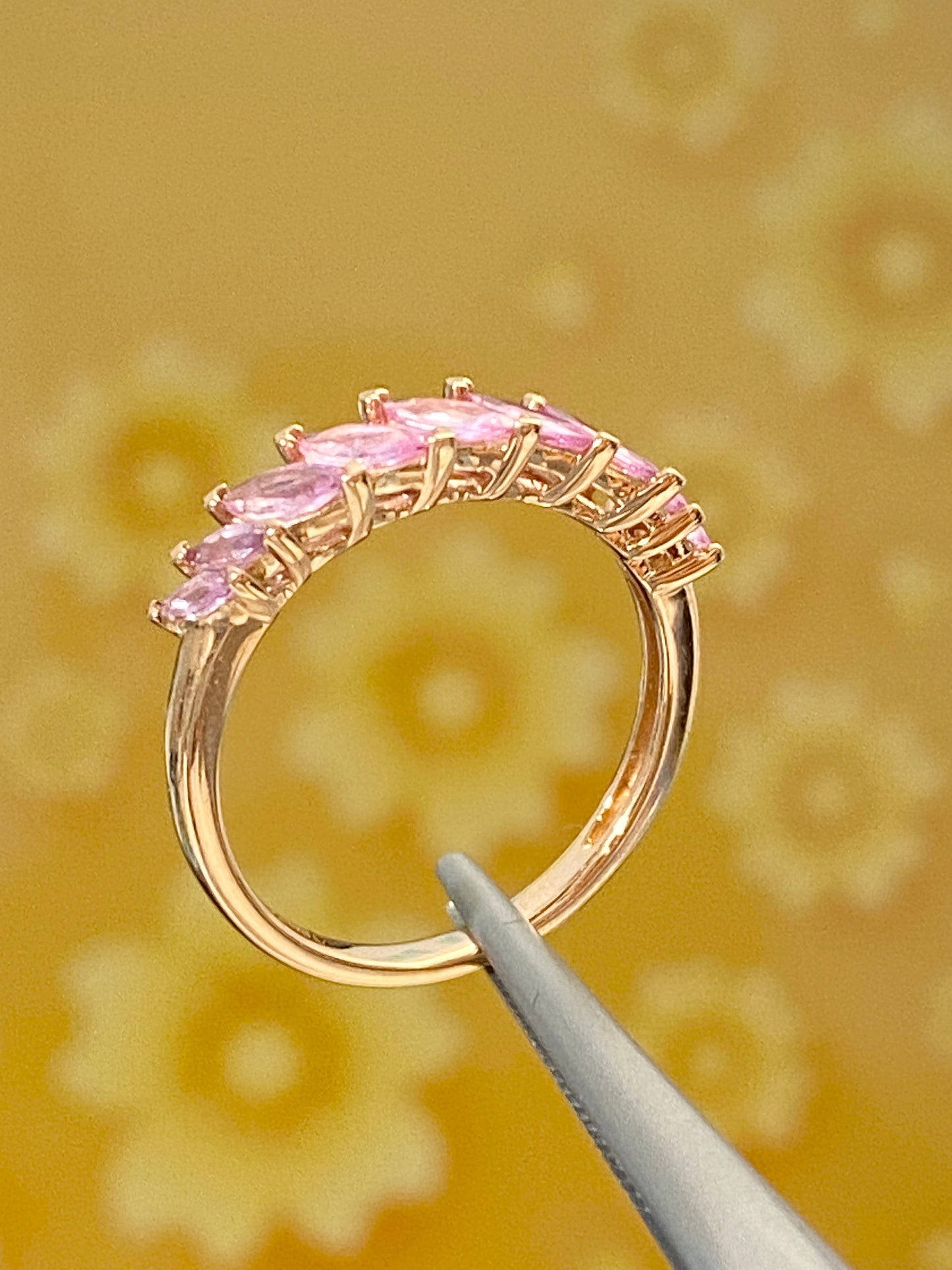 Pink Sapphire Pink Gold Ring