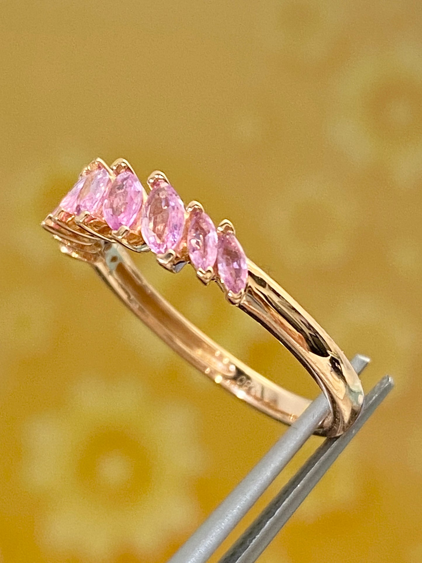 Pink Sapphire Pink Gold Ring