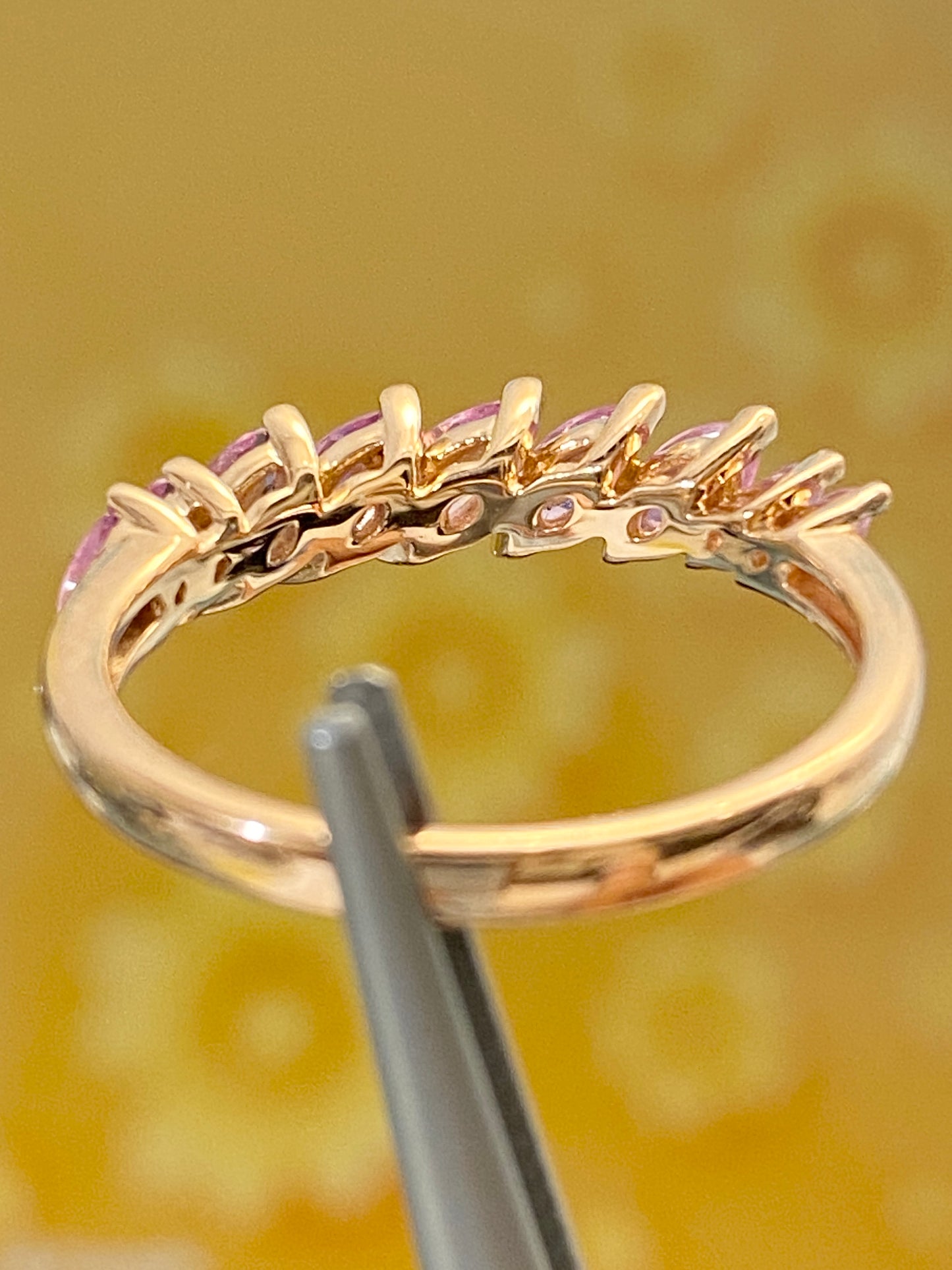 Pink Sapphire Pink Gold Ring