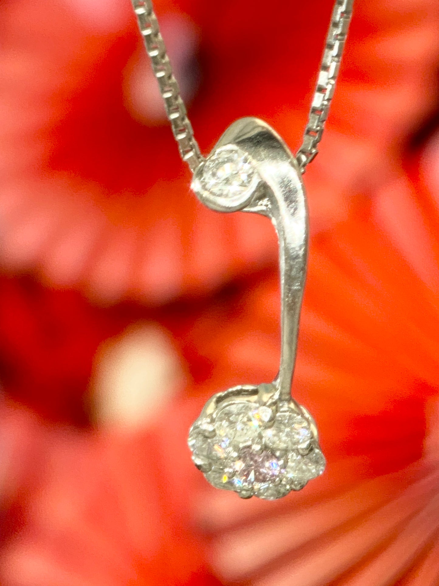 Sakura Flower Motif Pendant Top Necklace