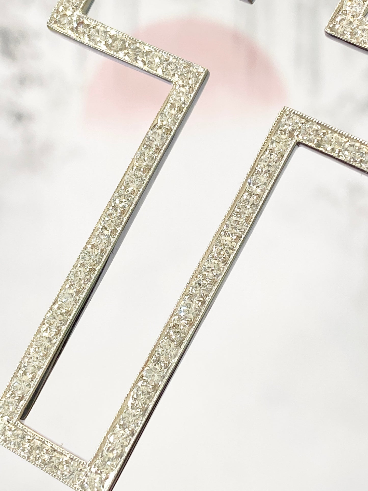 Cross Open Motif Diamond Pendant Top